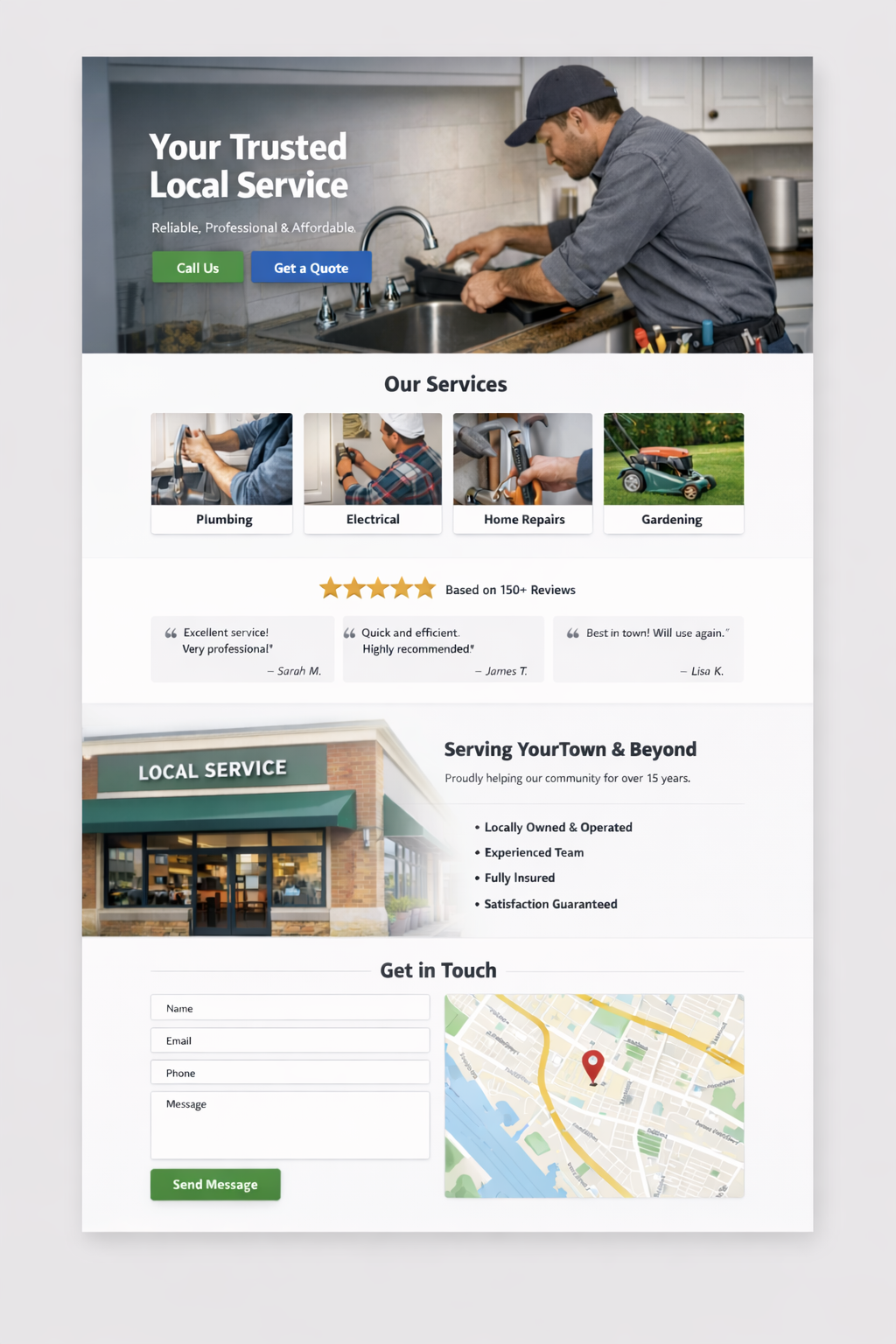 Local Small Business Template screenshot