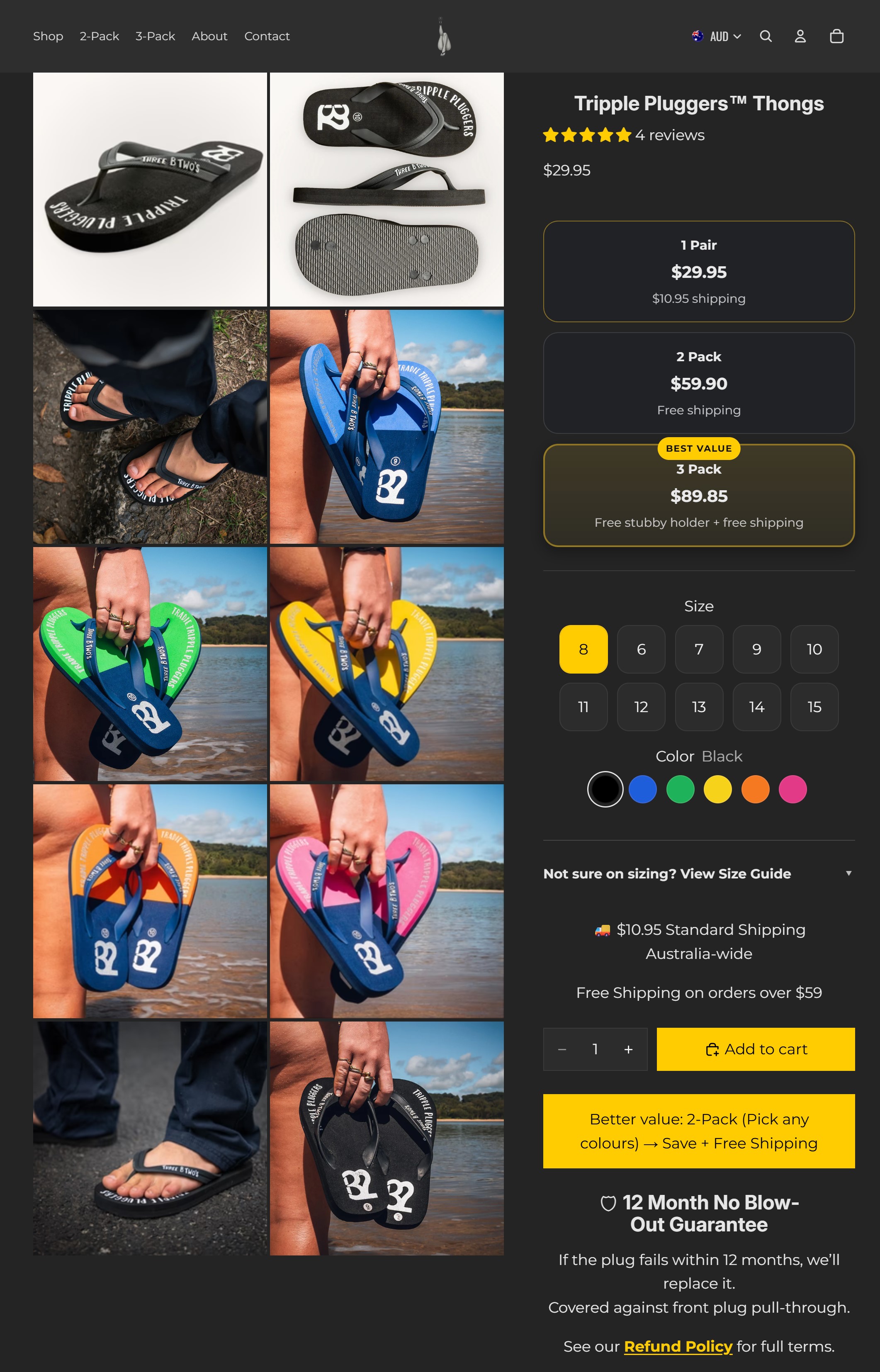 Tripple Pluggers desktop product page